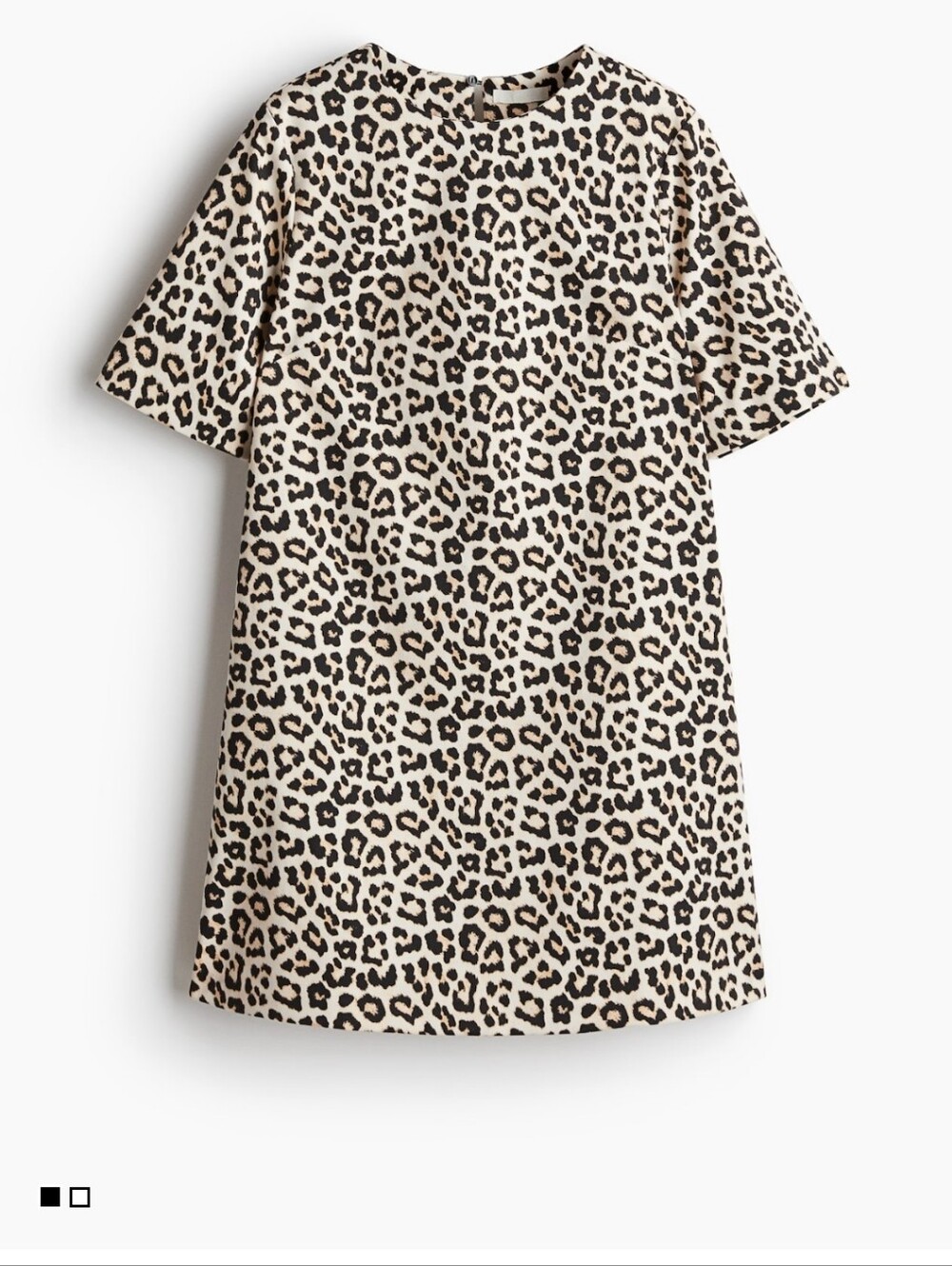 NWT H&M A-line Leopard Print Short Sleeve Mini Dress Plus Size XXL